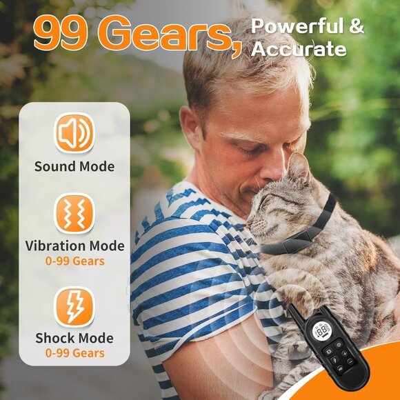 Meow Training Collar Small Cats 5-15Lbs 3 Modes Training  Beep Vibration Shock - Picture 5 of 9
